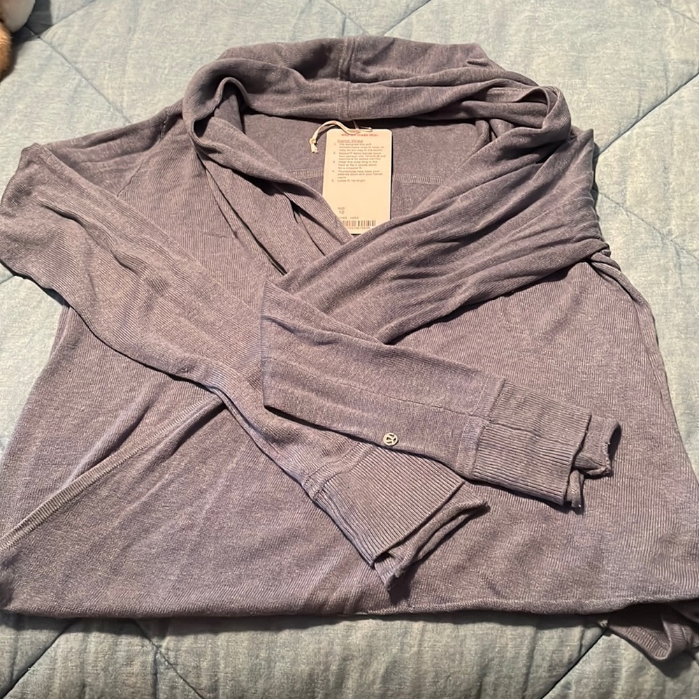 Lululemon iconic wrap heathered blue denim. Size 10